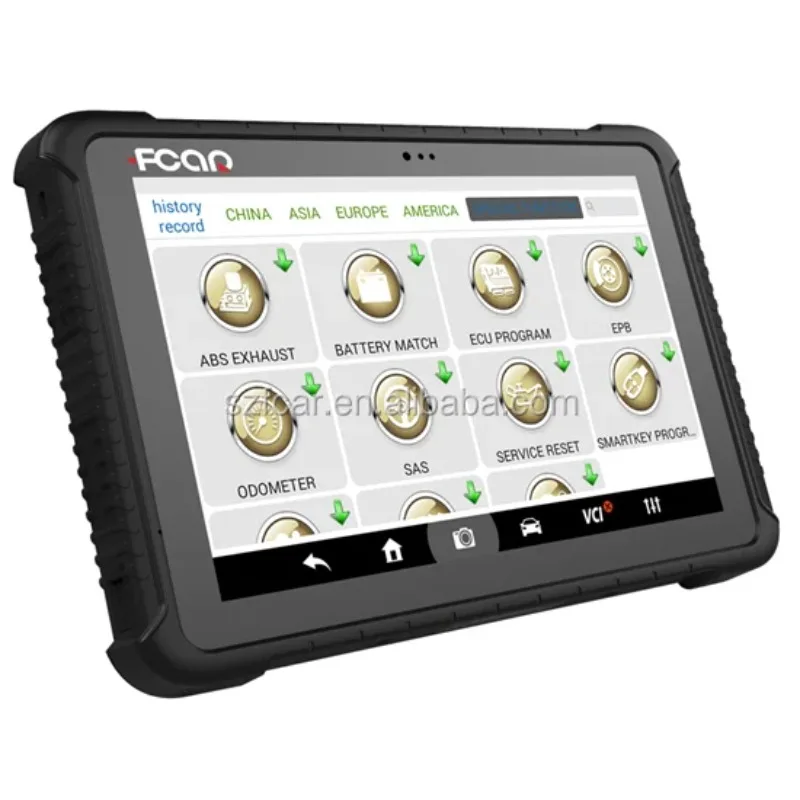 أداة المسح التلقائي لمبرمج مفاتيح المركبات 12 فولت، أداة تشخيص FCAR F6 PLUS، DPF، عداد المساحة، SRS IP67 الماسح الضوئي التلقائي