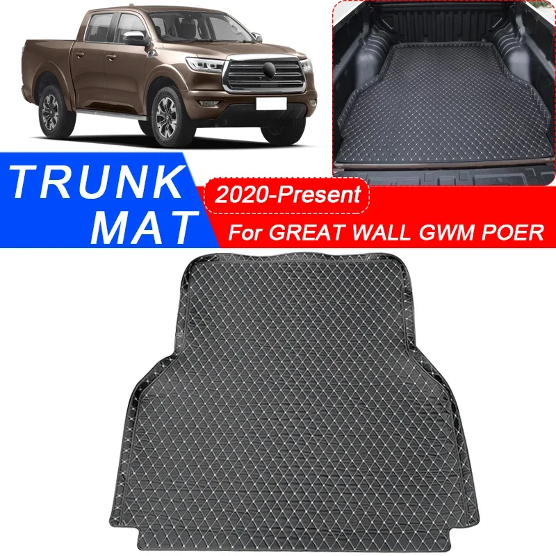 Custom Car Styling Trunk Main Mat For Great Wall GWM POER 2020-2025 Waterproof Anti Scratch Non-slip Protect Cover Accessory