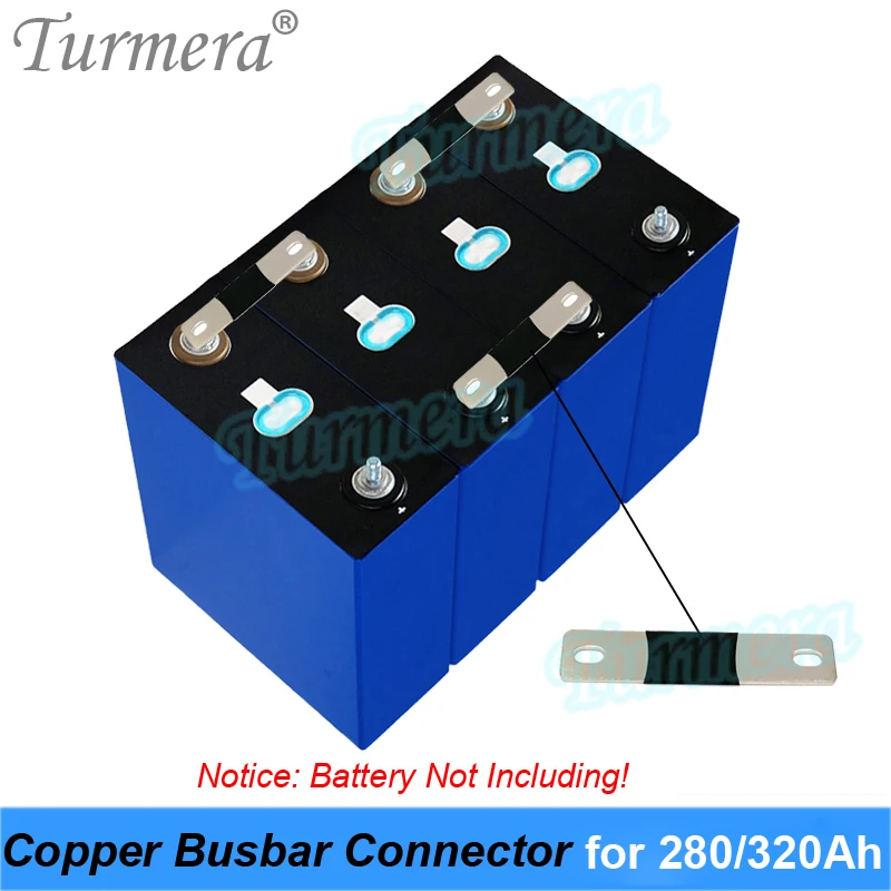 Turmera Busbar Lifepo4 배터리 구리 커넥터 12V 280Ah 310Ah 320Ah Lifepo4 배터리 셀 사용, 12.8V 태양 광 시스템 10 조각