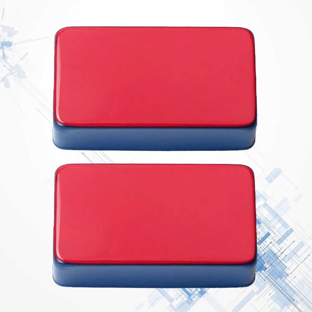 

2 pcs Fully Enclosed Metal Pickup For Single Coil Humbucker Guitar Brass Cover Red Blue Fit Style Anti Rust Corrosion