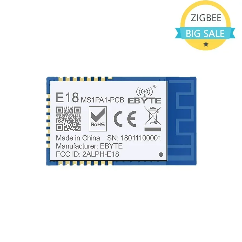 

5PCS Zigbee3.0 Module CC2530 2.4GHz Wireless Transceiver E18-MS1PA2-PCB PA IoT Radio Transmitter and Receiver IoT Smart Home DIY