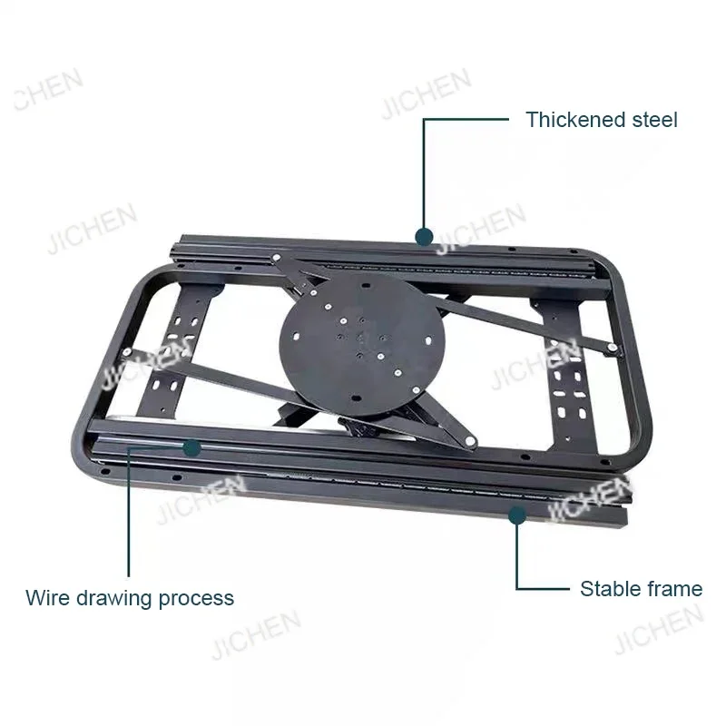 

CSJC Folding Rotating Wood Room Console White Multifunctional Accessories European Extendible 8 Seater Dining Table Set Extendab
