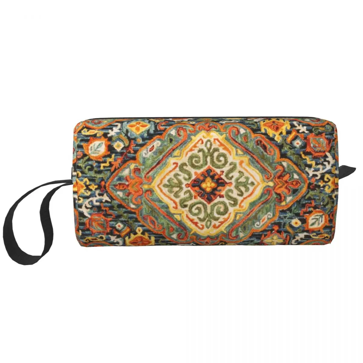 Fashion Bohemian Floral Traditional Moroccan Style Travel Toiletry Bag for Women Makeup Cosmetic Bag Beauty Storage Dopp Kit