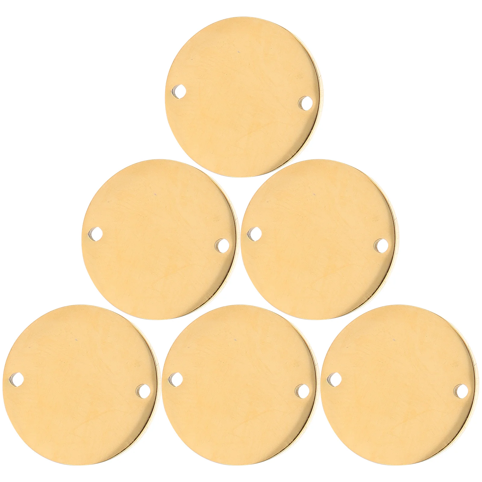 6 Stück stilvolle Edelstahl-Welpen-Tags mit Gravur, Anti-Verlust-Metallrohlinge für individuelle Halsketten, Metall-Stanzrohlinge