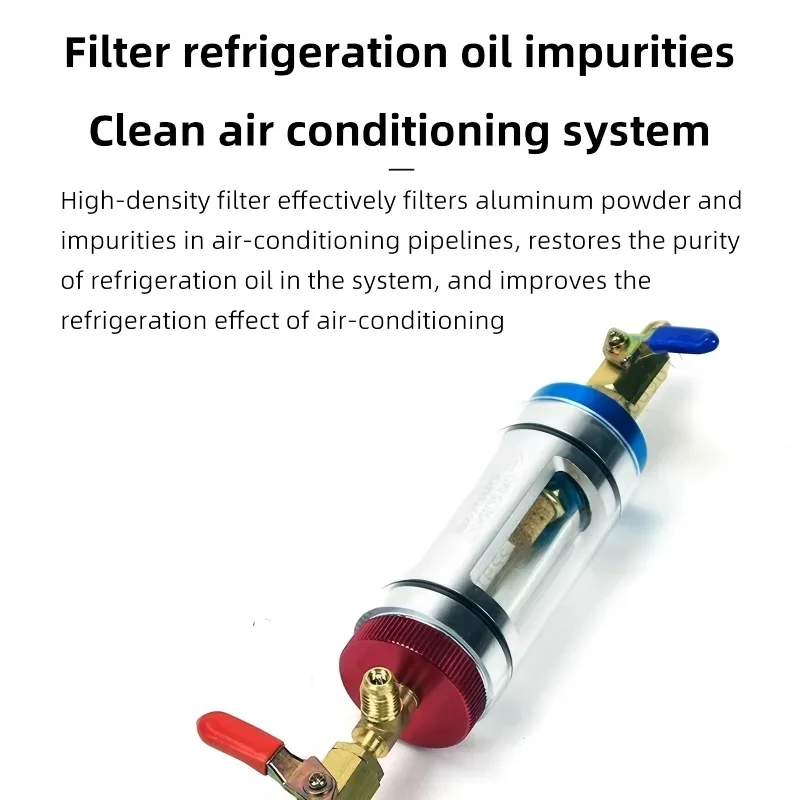 Automotive Air Conditioning Refrigeration Oil Filtration Analyzer Tool Refrigerant Oil Purity Detection Purifier Filter