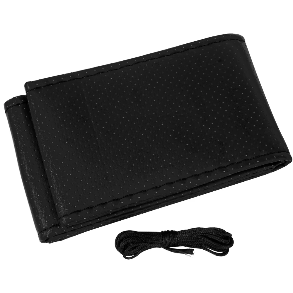 1PC Cover on the steering wheel Gray Black For opel astra h Artificial leather With Needles Thread Car-covers Funda volante