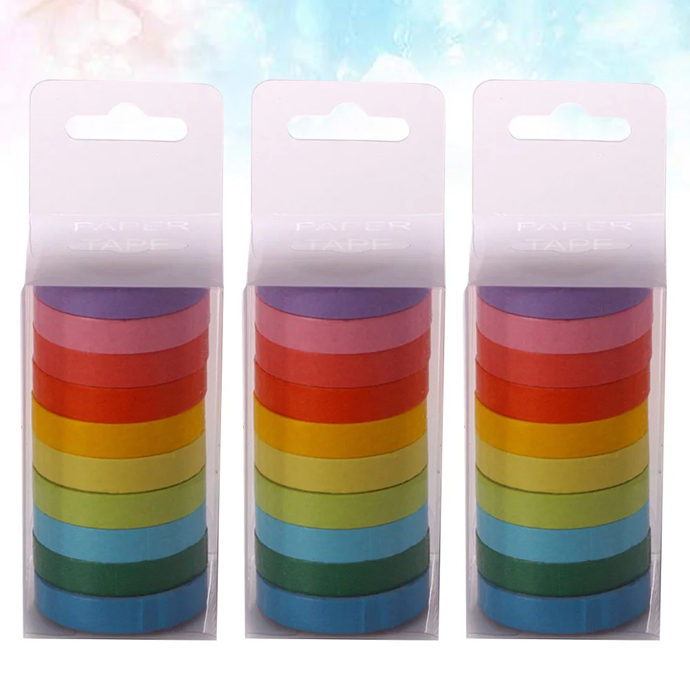 30 قطعة اشي مشرق الملونة ورقة الشريط Diy بها بنفسك سجل القصاصات التقويم الديكور التسمية ملصق حساب اليد لاصق لوازم الشريط