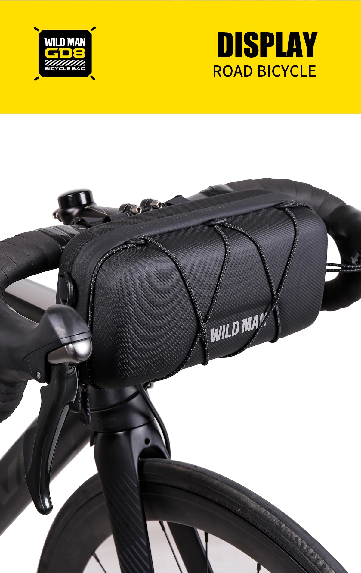 WILD MAN BBG154 Fahrrad Lenkertasche EVA Hartschale Regenschutz Aufbewahrung kleiner Zubehörteile – Detail 20
