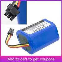 14.4V/14.8V Li-ion Battery For Liectroux Battery B6009 Q7000 Q8000 ZK808 DH860 Robot Vacuum Cleaner 18650 2600mAh/3200mAh