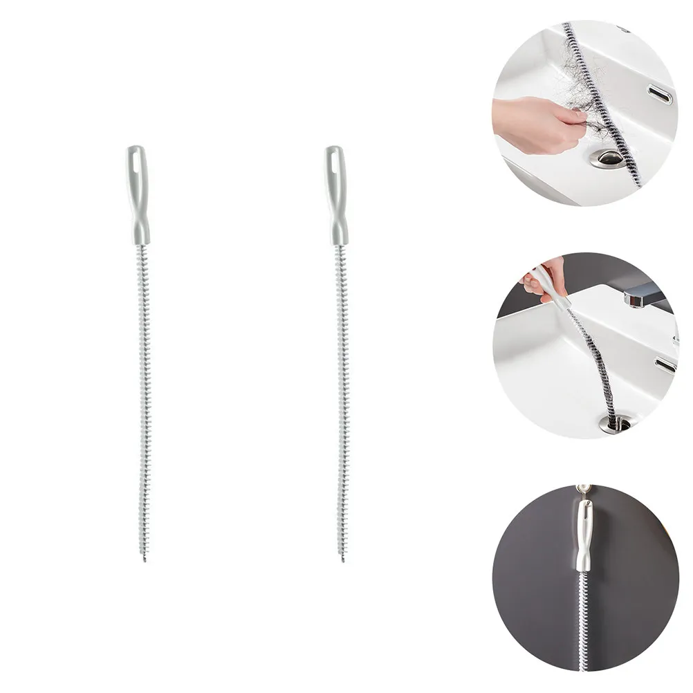 2Pcs Lightweight Bendable Plastic Drain Cleaner Tool for Bathroom Sink Tub Pipes Hair Catcher Drain Cleaning Extractor Sink