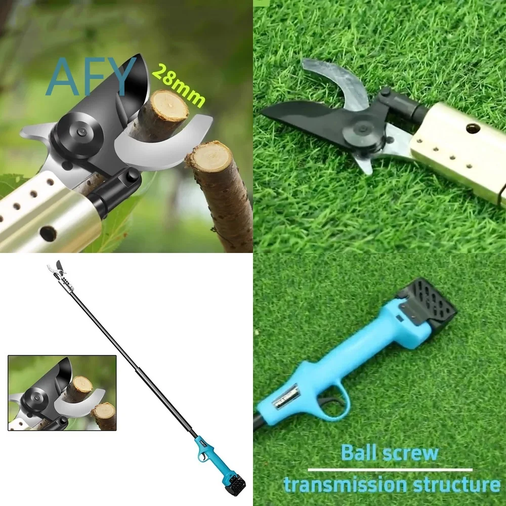 Rechargeable High-Altitude Pruning Shears for Electric Garden Tools Extended Pole Tree Trimmer for Fruit Tree Branch Cutting