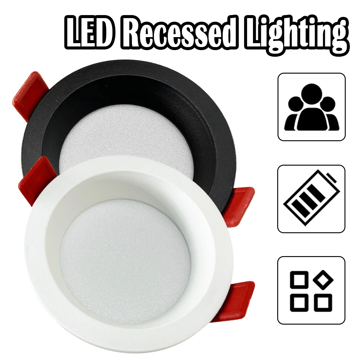 

Светодиодный Downlight 7W 2.5Inch AC175-265V 230V Antiglare 3 цвета белая потолковая лампа встроенная крытый свет круглые осветительные световые пятна