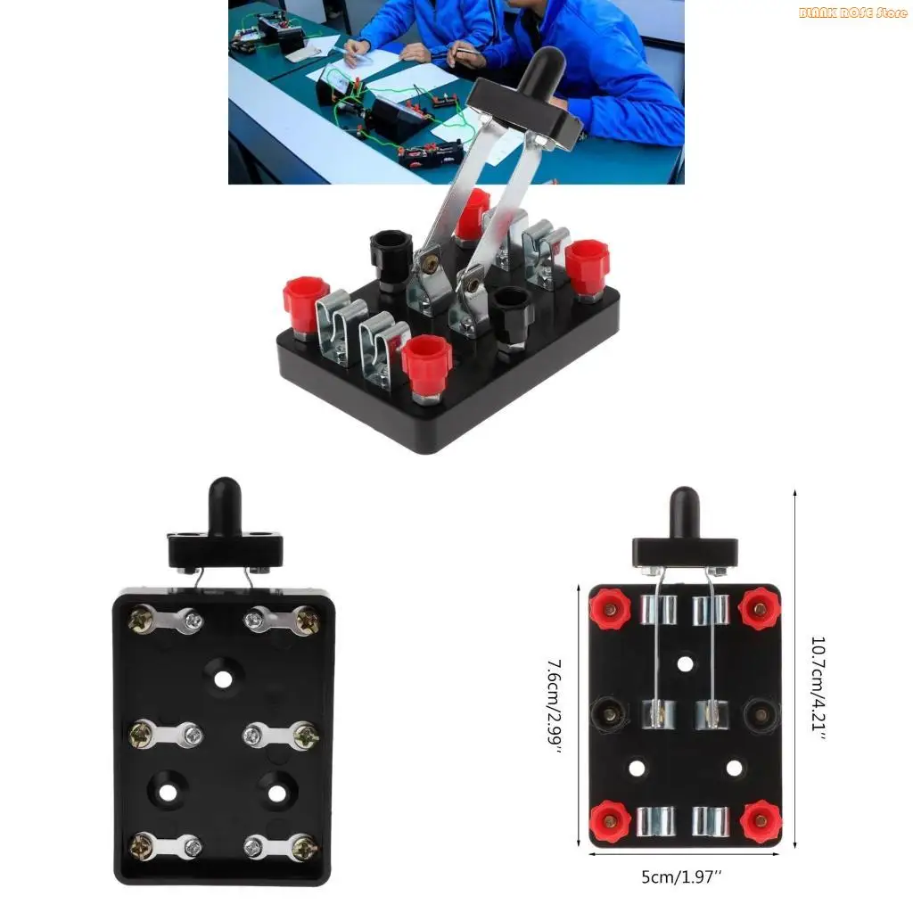 K1AE Dpdt Toggle Experiment Test Knife Switch Double Pole DoubleThrow Dpdt Toggle Experiment Test for School Accessories