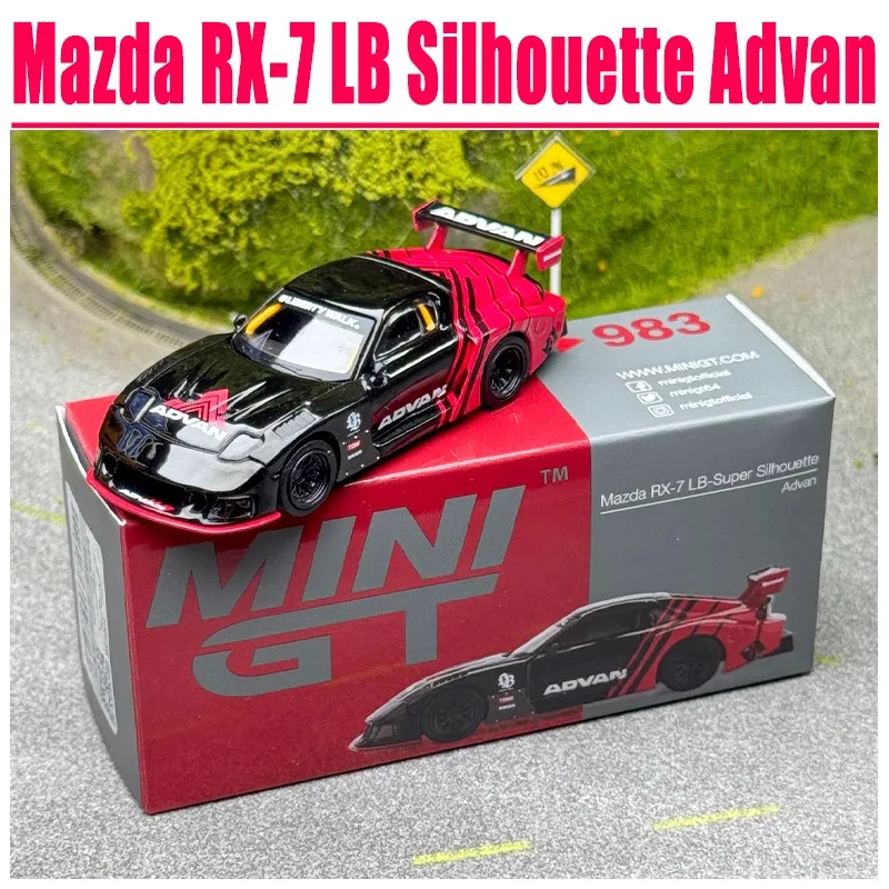 

MINIGT 1/64 Mazda RX-7 LB Silhouette Advan Alloy Toy Motor Vehicle Diecast Metal Model Gifts