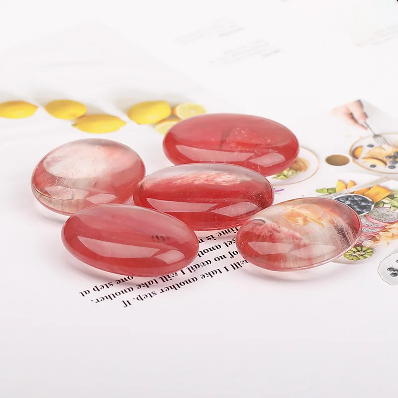 

1PC 45×35mm Beauty Massage Spa Essential Oil Hot Compress Stone Natural Crystal Desktop Decoration