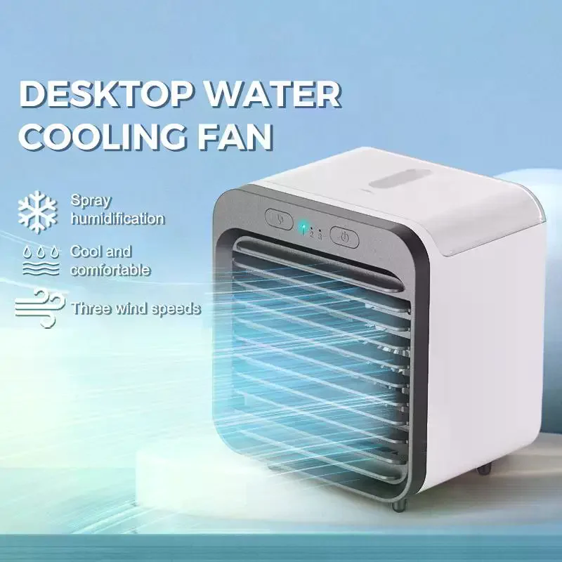 Portable USB Chargeable Mini 3 Gear Air Conditioner Cooler Fan Air Conditioner Air Cooling Office Desktop Fan Parts