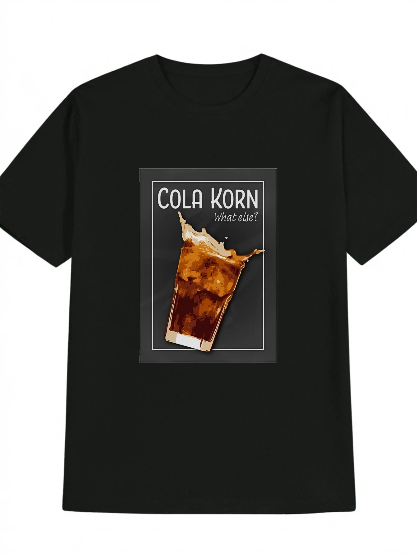 

Мужская повседневная футболка, дизайн с принтом колы, отличный выбор подарка, мужская футболка с коротким рукавом