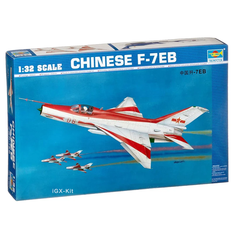 

Trumpeter 02217 1: 32 PLAAF J7 F-7EB Air Show Fighter Plane Aircraft Military Assembly Plastic Toy Handcraft Model Building Kit