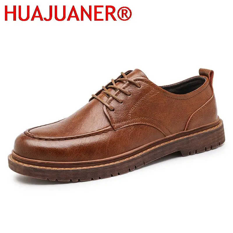 

New Men Handmade Loafers Shoes Brogue Casual Shoes Men Genuine Leather Shoes Cargo Work Boots Business Casual Sneakers