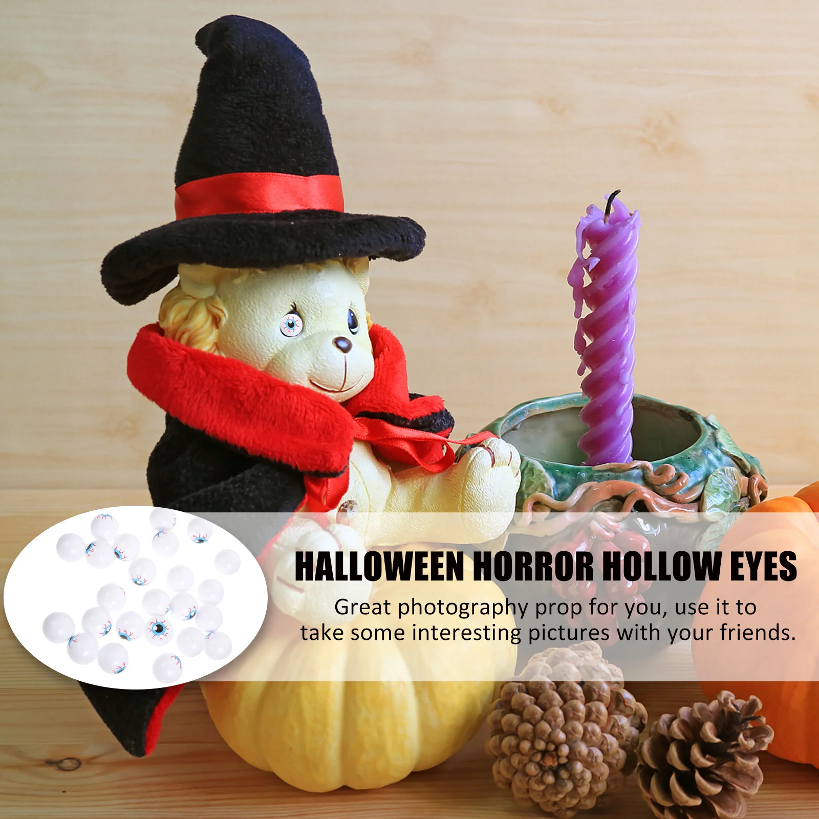 

24Pcs Halloween Eyeballs Fake Plastic Scary Eyeball Props Realistic Party Decoration Horror Prank Supplies Fake Eyes