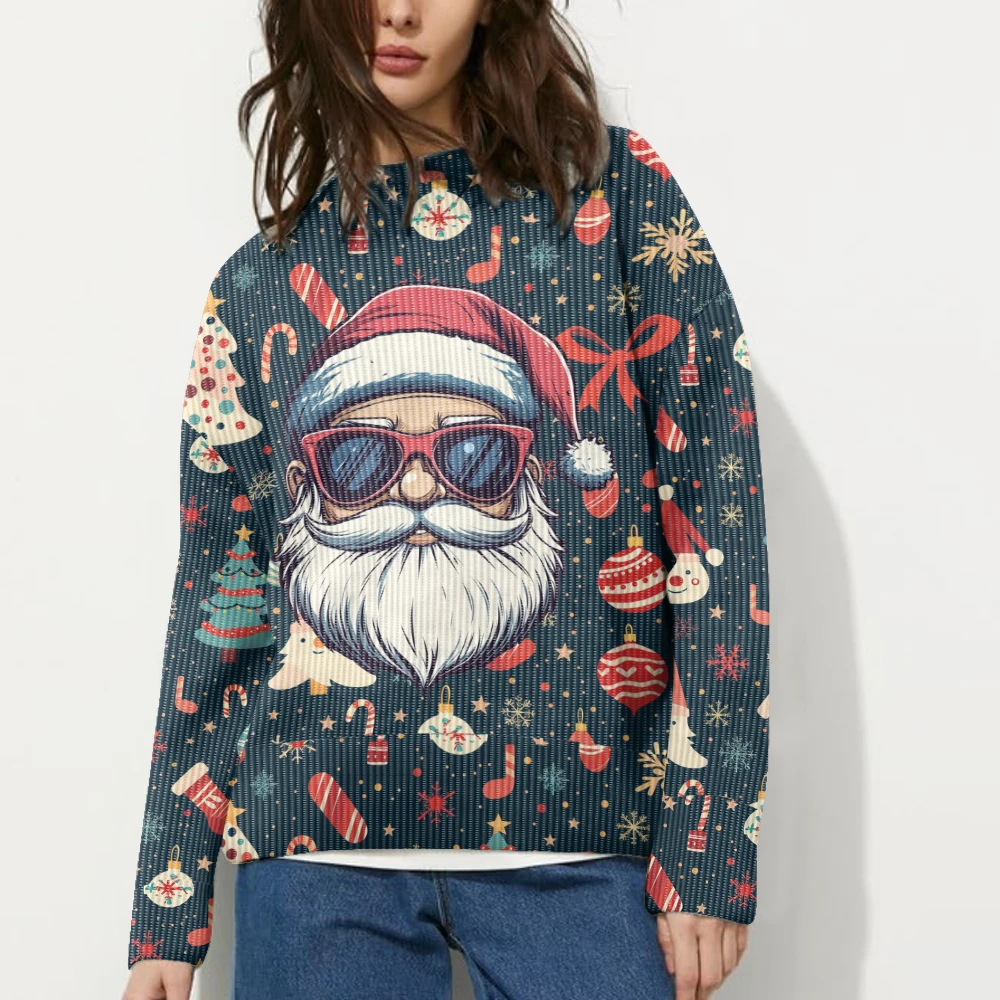 

New Arrivals Men's and Women's Warm Pullovers Unisex Sweater Christmas Comfortable Fabric Personalized Santa Claus Printed