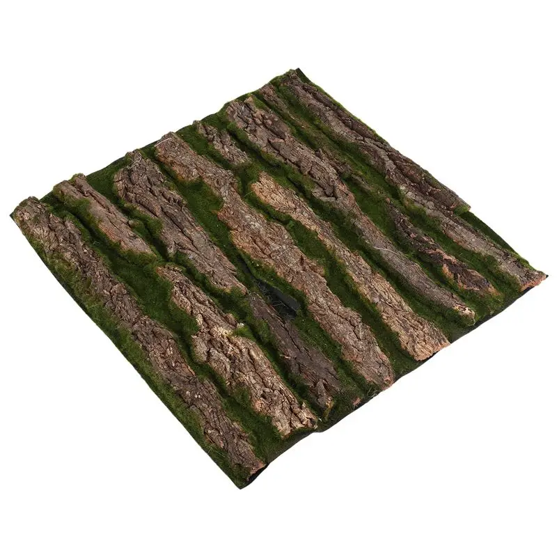 AT21-Simulation Tree Bark Home Sewer Decoration Fake Tree Bark Green Moss Wedding Decoration Grass Wall Artificial Plants