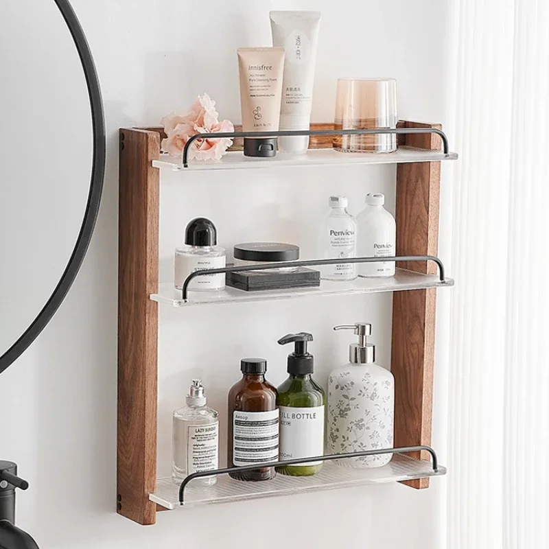 

Restroom Wall-Mounted Shelves, Non-Perforated Organizer, Toilet Wall Cabinet, Cosmetic Storage, Space-Saving Bathroom Shelf