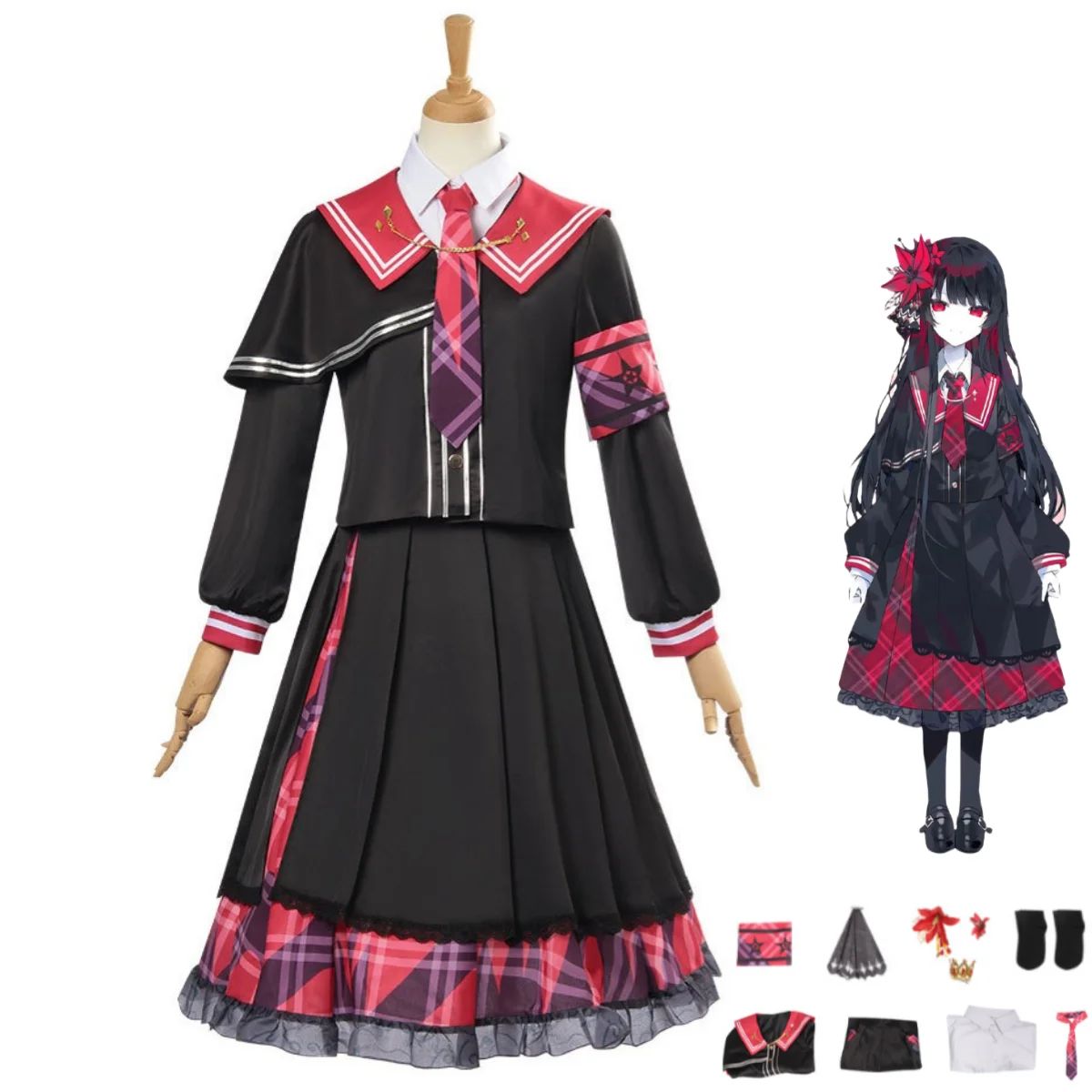 

Anime Mahou Shoujo No Majo Shiken Kurobe Nanoka Cosplay Costume Japanese Style JK School Uniform Skirt Woman Cute Campus Suit