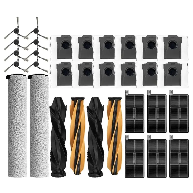 A97T Main Brush Dust Bag Filter Replacement Parts 32PCS Compatible For Mova Z60 Ultra Roller Accessories