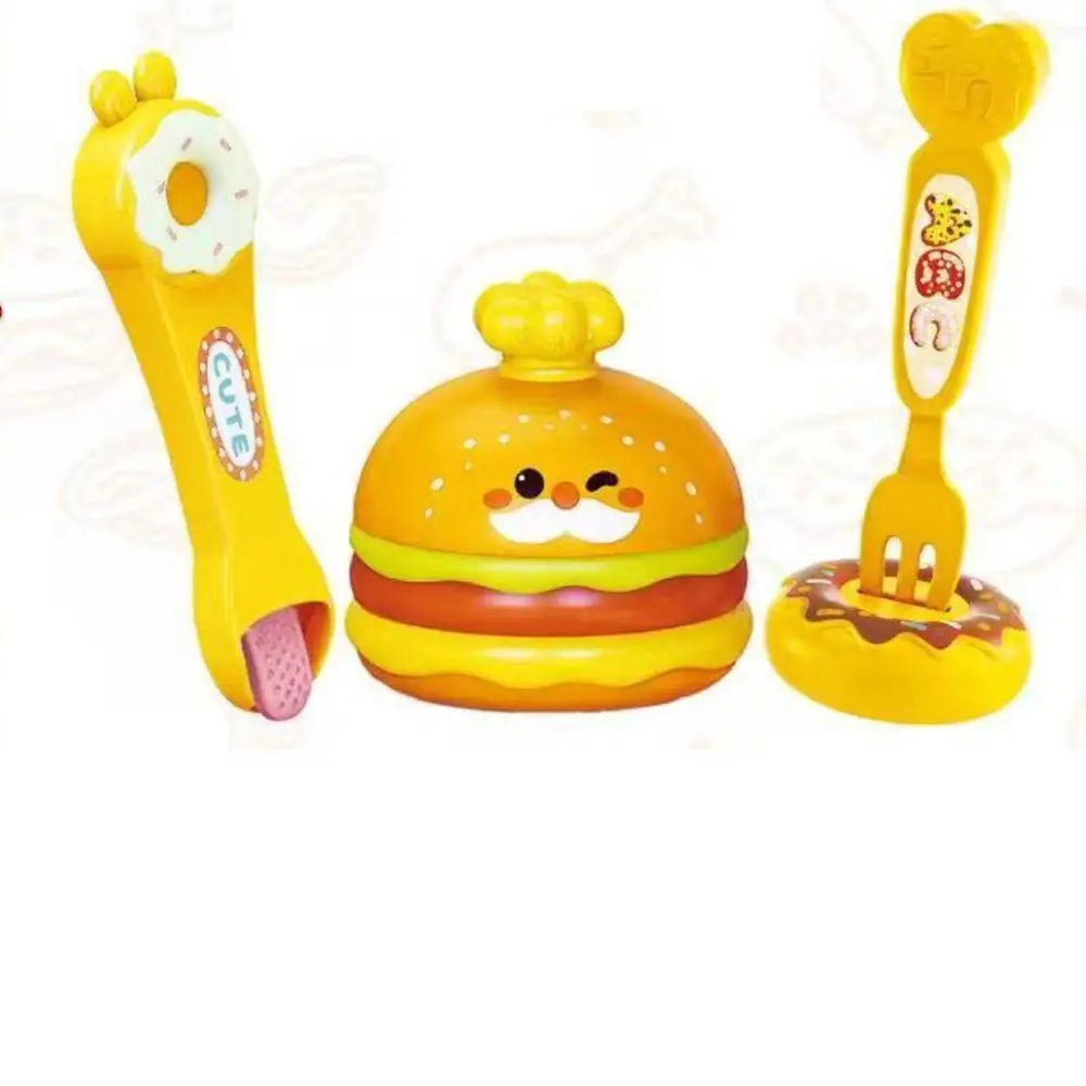 Juguete de simulación de comida para alimentar, juguete de pudín de hamburguesa, juguetes japoneses de educación temprana para casa de juegos