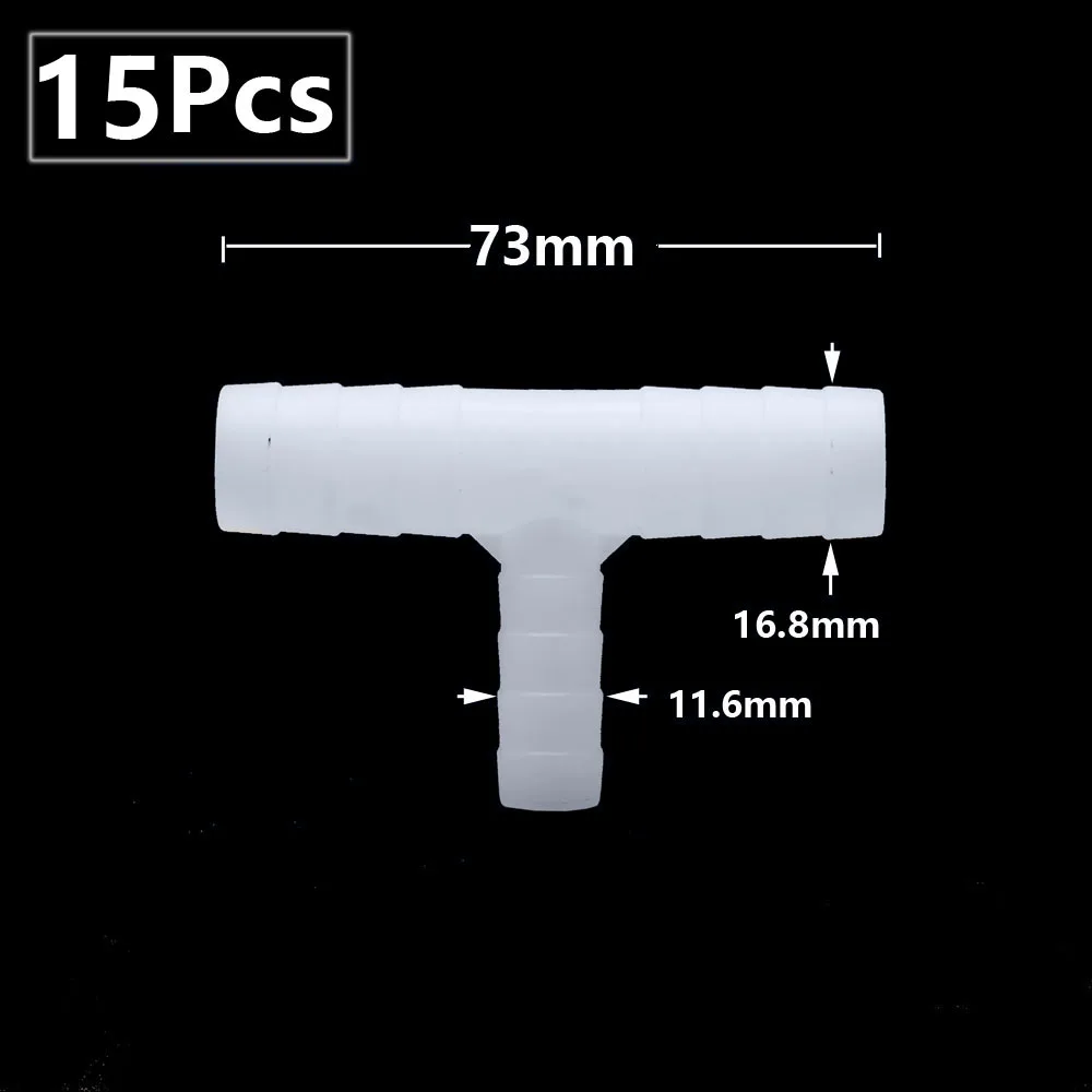 5~18mm PE Plastic Reducing Tee Cross Connectors Aquarium Fish Tank Water Hose Joint Aquaculture Aeration Pipe Connector