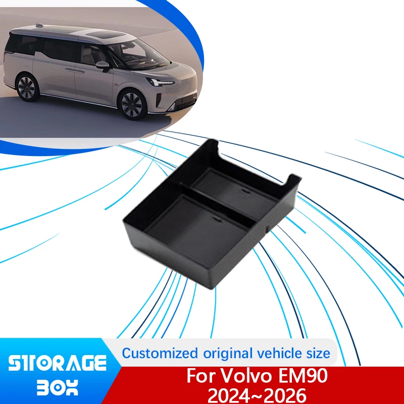 

For Volvo EM90 Accessories 2024 2025 2026 Indoor Central Upper Layer Console Armrest Storage Box Holder Interior Car Accessories