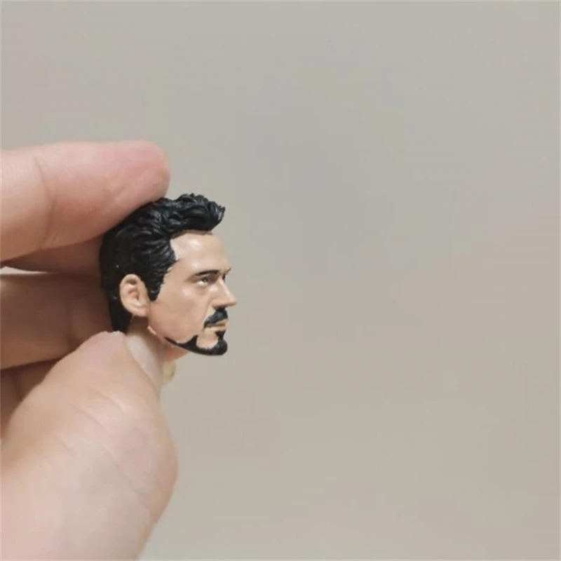 Painted 1/10 Scale Iron Boy Tony Stark Head Sculpt Fit 7