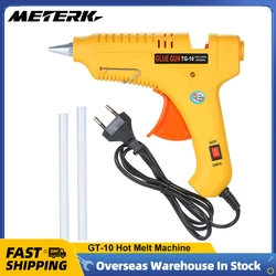 Hot Melt Glue Gun 60W/100W Power Adjustable Hot Melt Glue Machine Multifunctional Industrial Household DIY Glue Gun Yellow GT-10