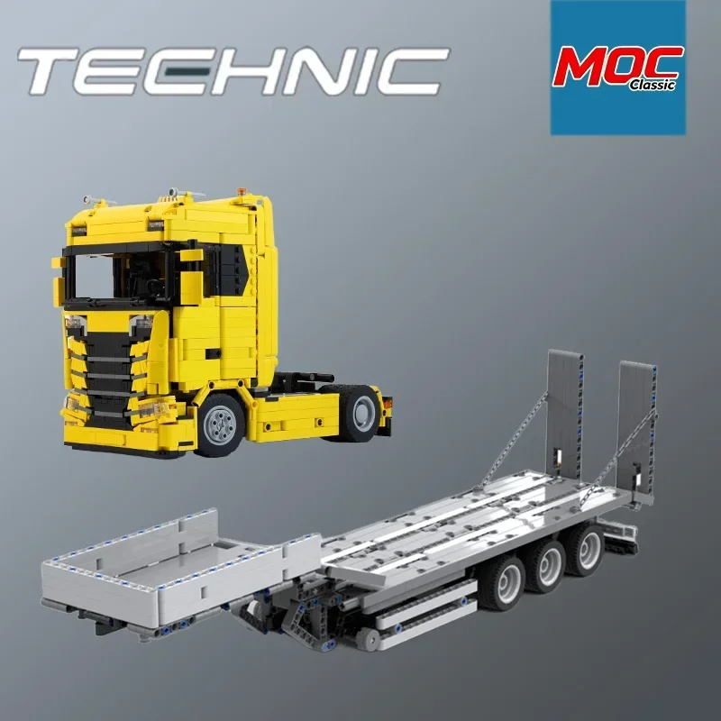 New Design MOC 1:21 SCANIA 770S &Low Trailer Technic Model - Trendy Educational Toy Stress-Relief Toy - Top Choise Holiday Gifts