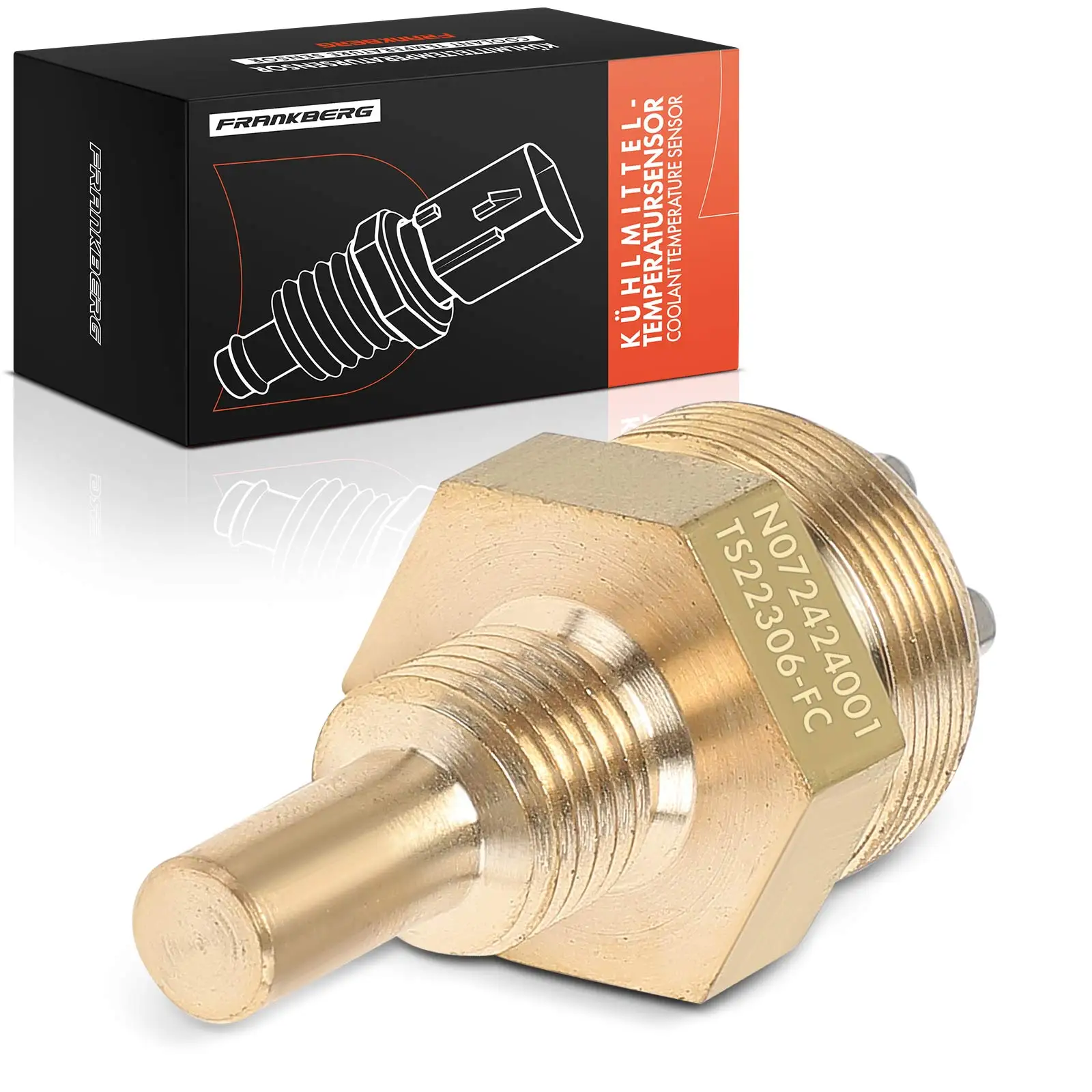 Capteur de température du liquide de refroidissement Frankberg 1x pour Mercedes-Benz Actros 1996-2002 Atego Axor MK SK 0031538428 0125422617 7472496