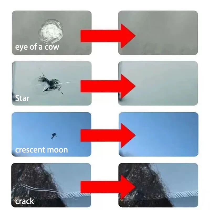 Car Glass Repair Window Cracks Gone Kit Remove Scratch Automobile Truck Motorcycles Broken Repair Windscreen Crack Recovery Set