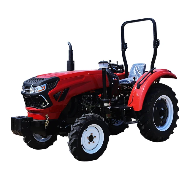 Trattore agricolo da 50-100 hp con caricatore, grande trattore agricolo a quattro ruote motrici 4x4