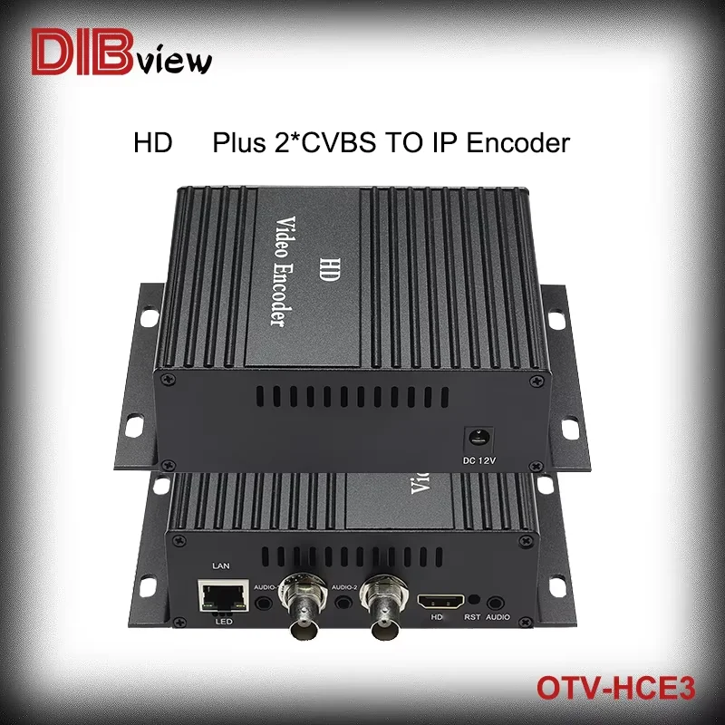 Dibview MPEG4 AVC H264 2-ch CVBS Plus 1-Ch HD Video Encoder for IPTV Media Facebook Network Streaming