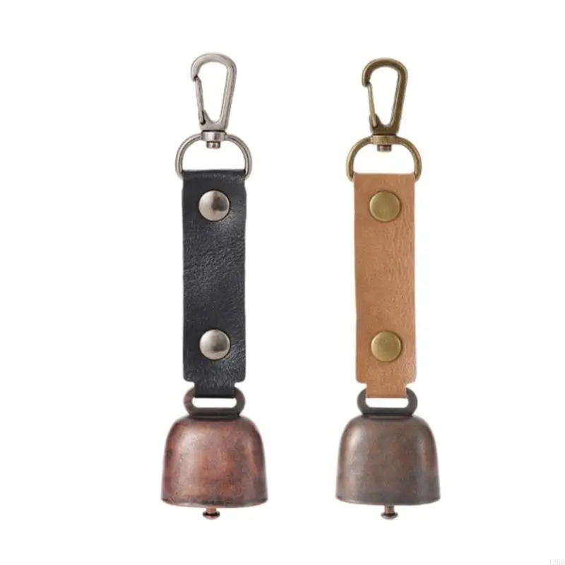J2HB Metal Brass Bells Keychain Pet Pendant Vintage Car Key Chain Rings Jewelry Gift