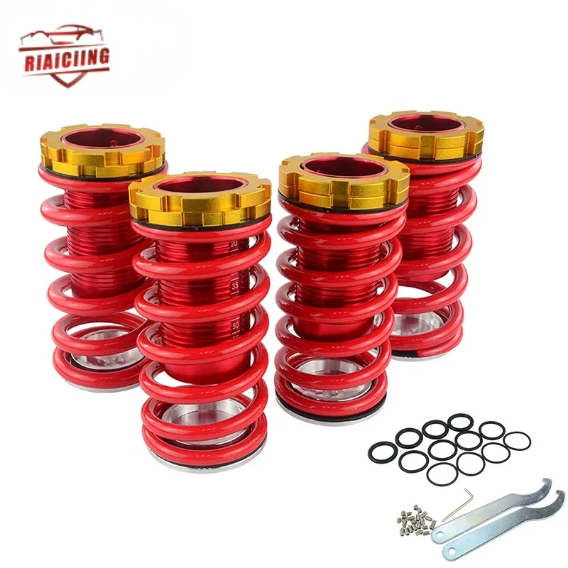 Lowering Scaled Adjustable Suspension Coilover Red Springs For 88-00 Honda Civic EG EJ EK Wear Parts Shock Absorber & Struts