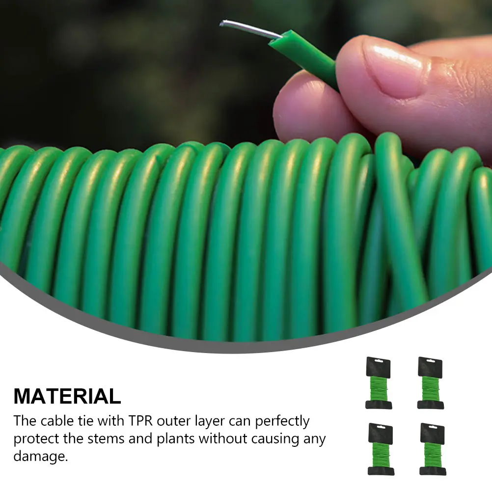 

Garden Plant Ties Green Uv Resistant Flexible Stem Support For Trees Vines Flowers Garden Cable Ties Plant Support Strap