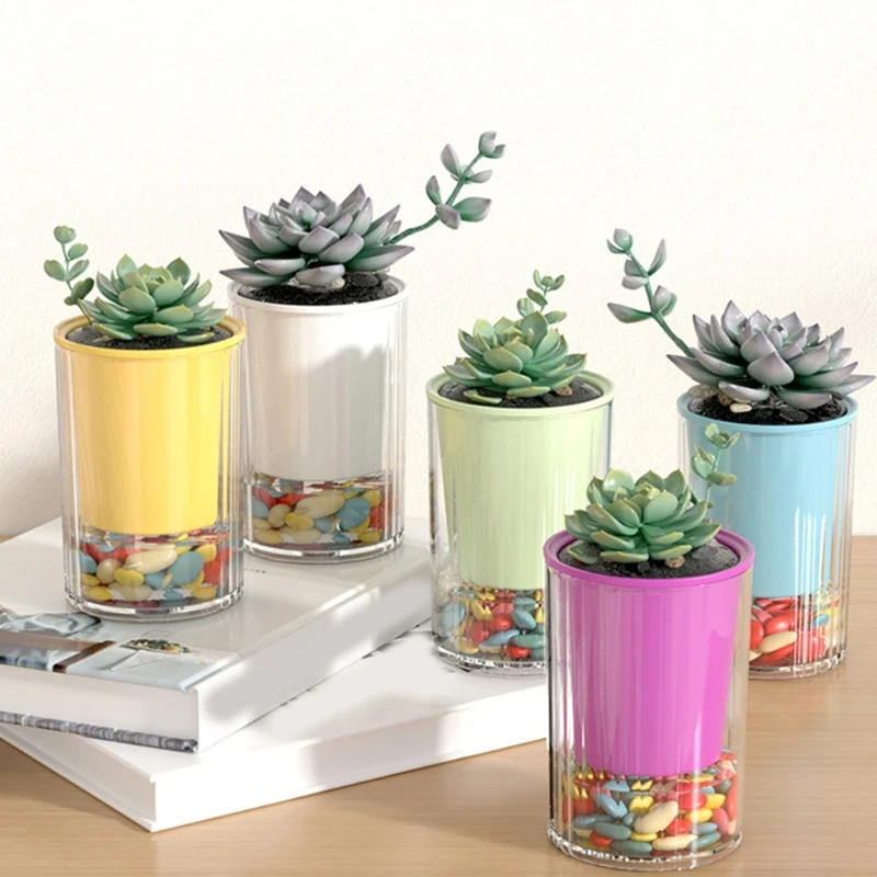 

Automatic Watering Planter For Plant Flower Effortlessly Selfwatering Pot Easy Maintenances Small Plant Holder Home Use