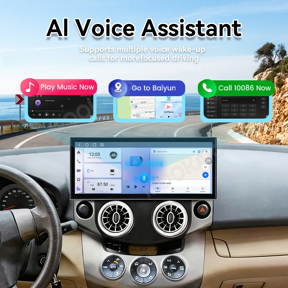 Android 15 Radio For Toyota RAV4 2008~2012 Carplay 15.8 IN Qualcomm Multimedia Player Navigation Car Stereo Receiver Head Unit