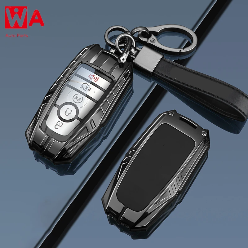 Metal Car Remote Key Case Cover Shell Housing Holder Keychain Fob For Lincoln New Navigator One Corsair Nautilus Aviator Z 2023