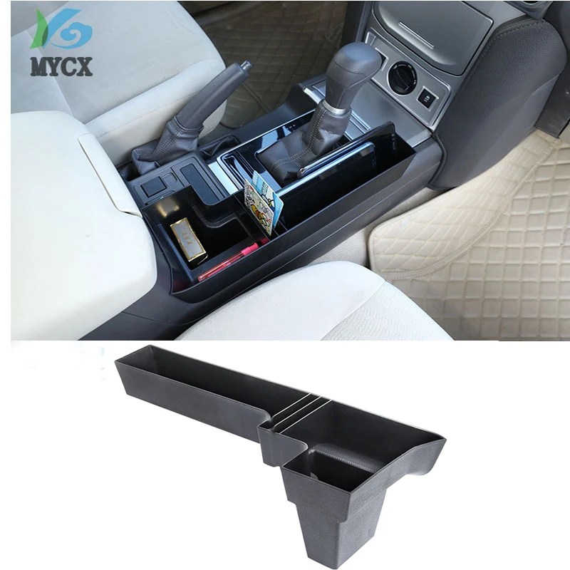 

For Toyota Land Cruiser Prado FJ150 150 2018 Year Plastic Car Central Console Multifunction Storage Box Phone Tray Accessory