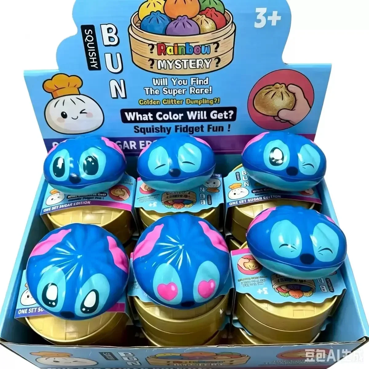 Simuliertes weiches Stressabbau-Squishy, Stitch Slow-Rebound Cartoon-Squishy-Spielzeug, Suppenknödel-Blindbox – Detail 8