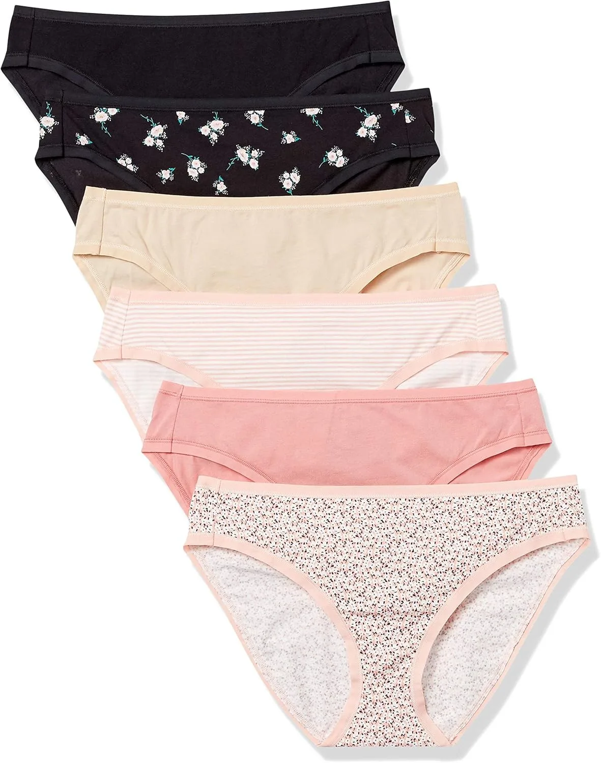 

Amazon Essentials Women's Cotton Bikini Brief Underwear (Available in Plus Size), Multipacks