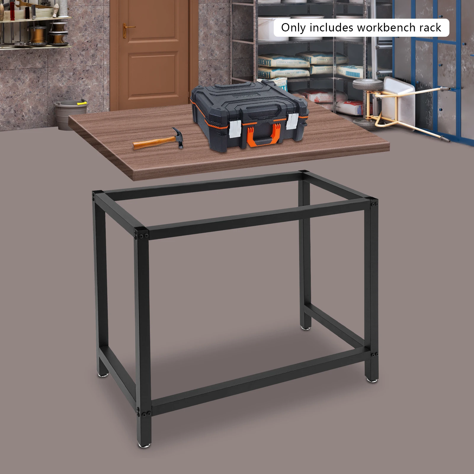 100 x 50 x 80 cm Werkbankrahmen, Tischrahmen, robuster Werkbank-Unterrahmen, maximale Belastung 100 kg