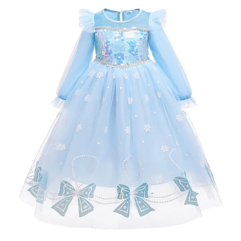 Fancy Baby Girl Princess Clothes Kid Belle Gown Sleeping Beauty Aladdin Cosplay Costume Child Elza Anna ena Sophia Party Dress
